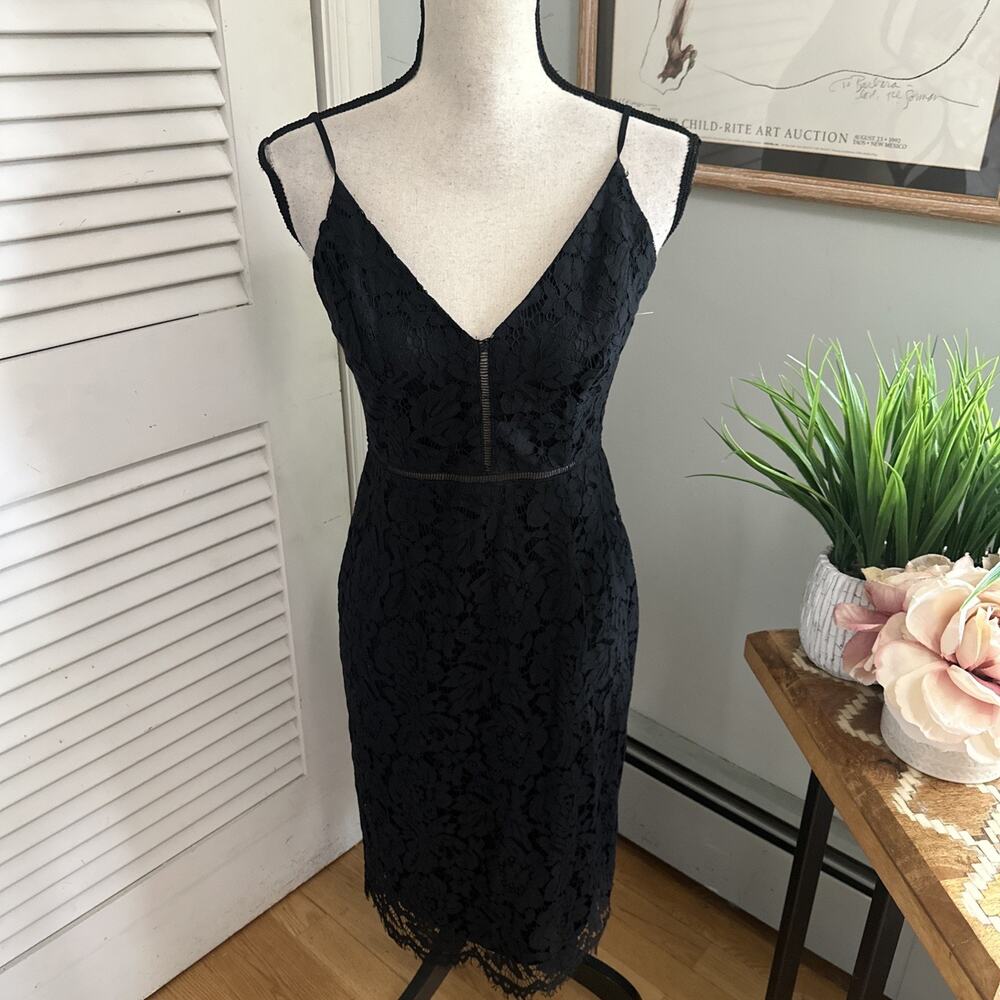 Astr The Label Dress Womens Small Black Lace Cocktail Strappy Minimalist Glam